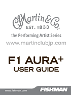 パフォーミングアーティスト/レトロシリーズ搭載フィッシュマンF-1 Aura Plus 日本語取扱い説明書